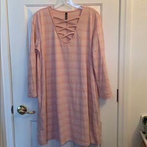 Dress peach stripe